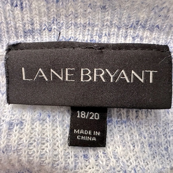 Lane Bryant Blue and White Marled Knit Sweater (954) - Picture 8 of 11